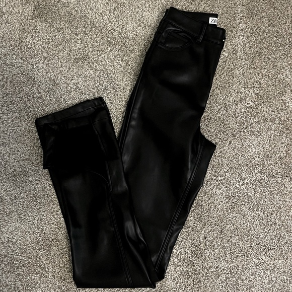 Zara Pants & Jumpsuits Zara Leather Pants Poshmark